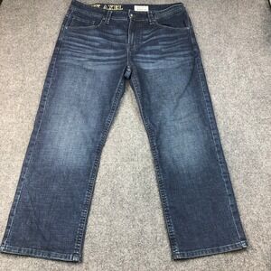 TK Axel Slim Boot Jeans Mens W38 L30 Dark Wash Stretch Denim